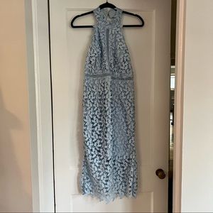 Bardot Light Blue Midi Lace Dress